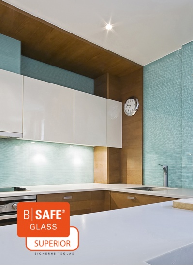 BSAFE GLASS SUPERIOR - Lackiertes Glas mit Dekor-Beispielfoto: BSAFE GLASS SUPERIOR im Dekor Siena satinato