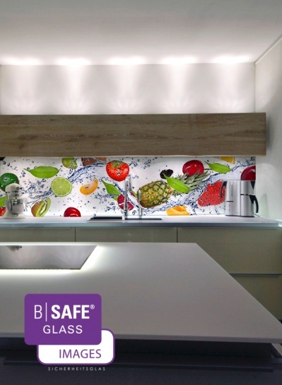 BSAFE GLASS IMAGES - Foliertes Glas-Beispielfoto: BSAFE GLASS IMAGES mit Standardmotiv „Gemischte Früchte“